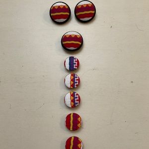 Vintage earrings and matching button covers